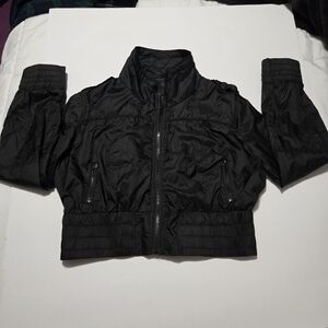 Elegant Black Bomber Jacket for Women